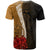 Guam Polynesian Custom T Shirt Coat of Arms With Hibiscus Gold - Polynesian Pride