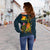 Papua New Guinea Polynesian Personalised Women's Off Shoulder Sweater - Legend of Papua New Guinea (Blue) - Polynesian Pride