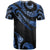 Cook Islands Polynesian T Shirt Polynesian Tattoo Blue Version - Polynesian Pride