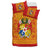 (Custom Personalised) Tonga Pattern Bedding Set Coat of Arms - Red and Yellow LT4 - Polynesian Pride