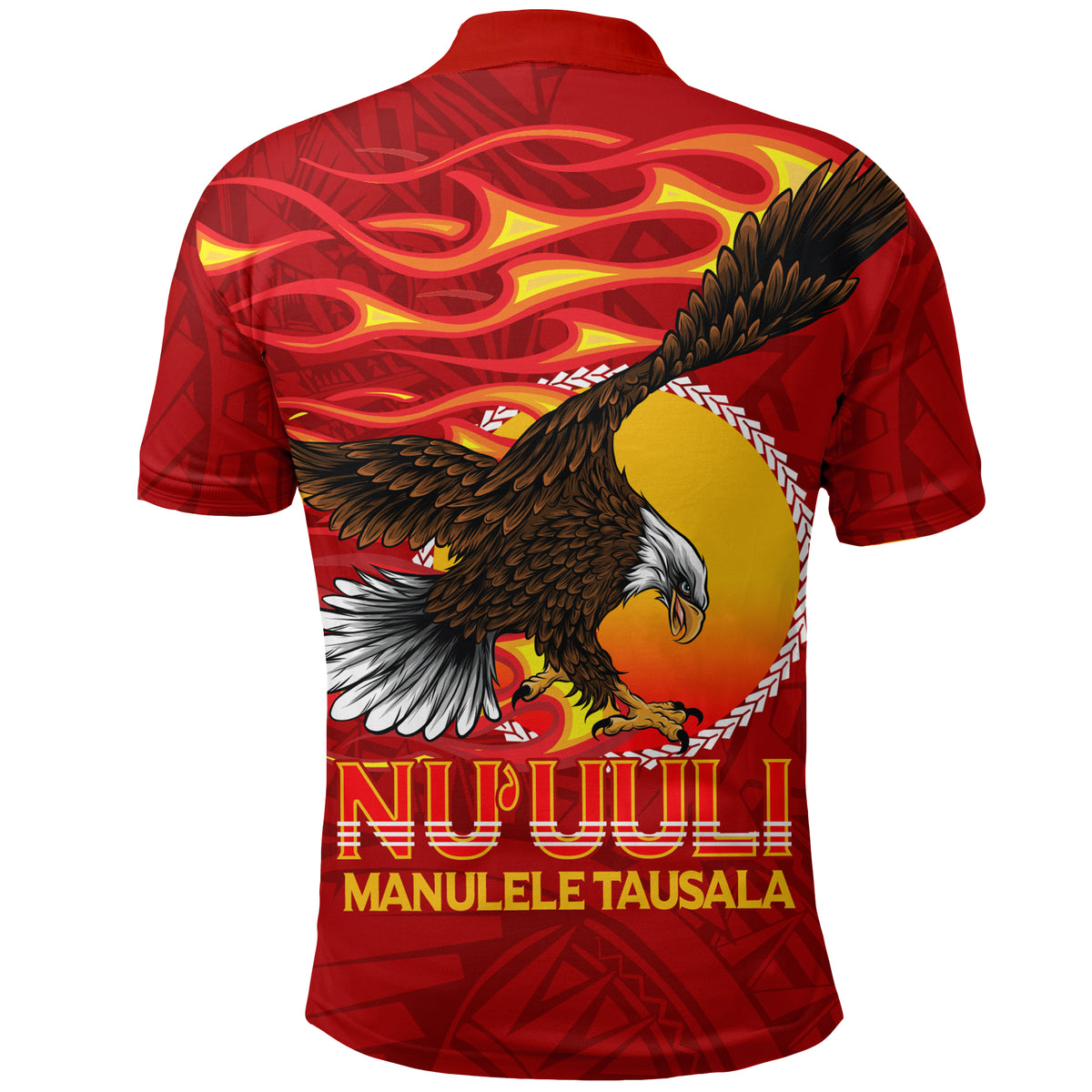 American Samoa Polo Shirt Nuuuli Manulele Tausala Eagle LT12 - Polynesian Pride