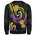 Polynesian Custom Personalised Sweatshirt - Plumeria Flowers with Spiral Patterns - Polynesian Pride