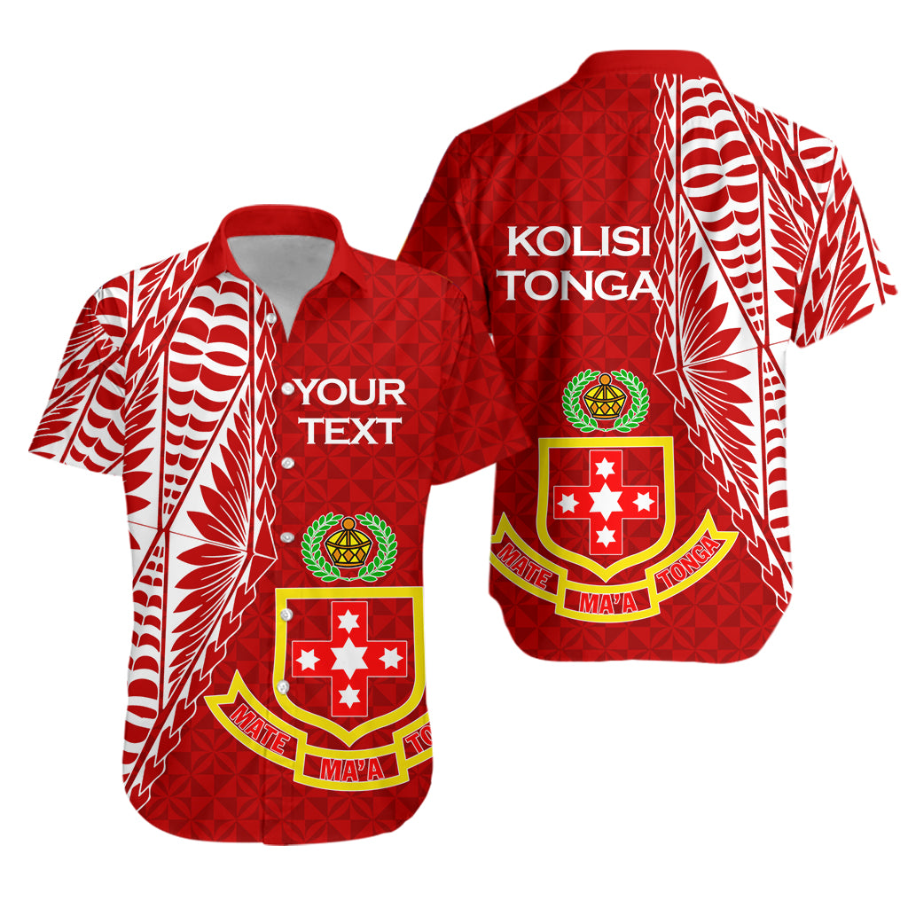(Custom Personalised) Kolisi Tonga 'Atele Hawaiian Shirt - Tongan Tribal - LT12 Unisex Red - Polynesian Pride