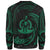 Vanuatu Polynesian Sweater - Green Tribal Wave - Polynesian Pride
