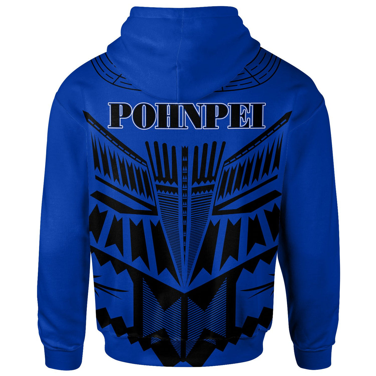 Pohnpei All Over Hoodie Micronesian Tattoo Design - Polynesian Pride