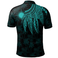 Marshall Islands Polo Polynesian Wings (Turquoise) - Polynesian Pride
