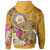 Samoa Hoodie Turtle Plumeria (Gold) - Polynesian Pride