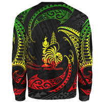 New Caledonia Polynesian Custom Personalised Sweater - Reggae Tribal Wave - Polynesian Pride