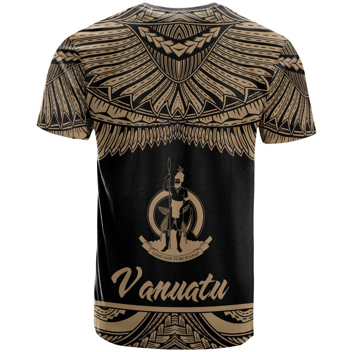 Vanuatu Polynesian Custom T Shirt Vanuatuan Pride Gold Version - Polynesian Pride