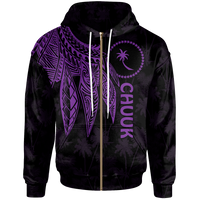 Chuuk Zip up Hoodie Polynesian Wings (Purple) Unisex Purple - Polynesian Pride