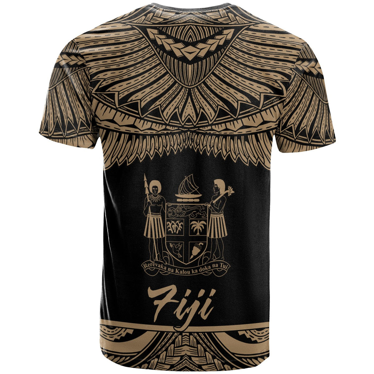 Fiji Polynesian Custom T Shirt Fijian Pride Gold Version - Polynesian Pride