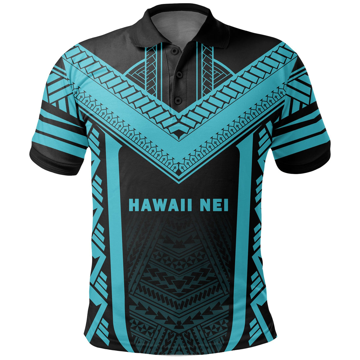 Hawaii Kanaka Polynesian Polo Active Blue - Polynesian Pride