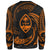 Guam Polynesian Custom Personalised Sweater - Orange Tribal Wave - Polynesian Pride