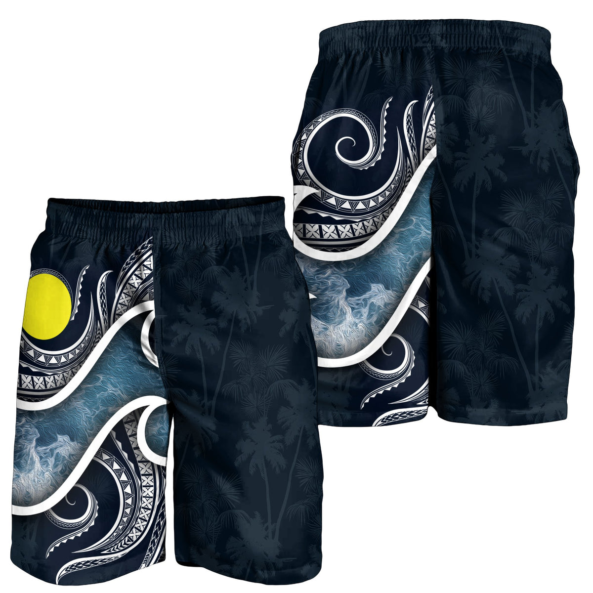 Palau Polynesian Men's Shorts - Ocean Style - Polynesian Pride