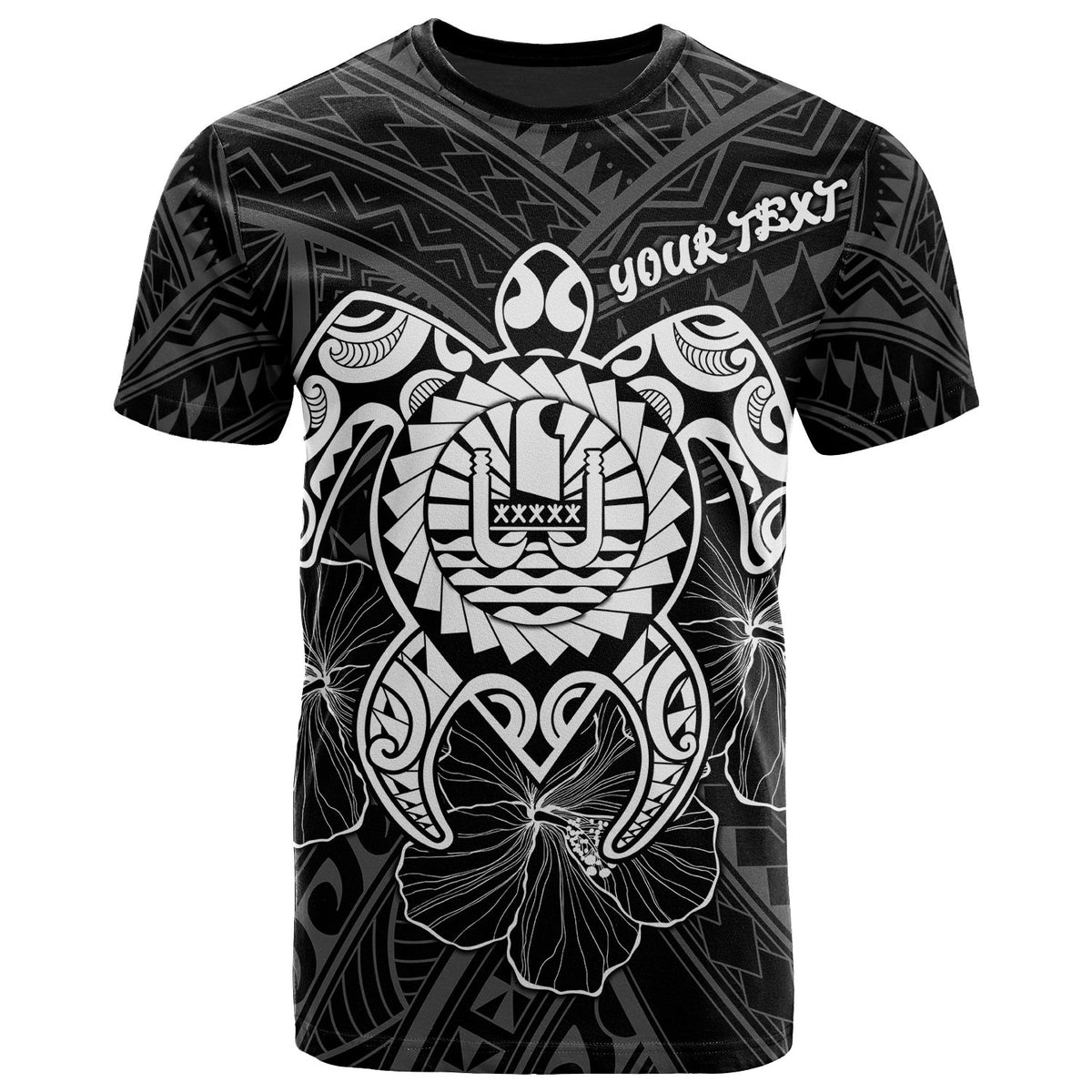 Tahiti Polynesian Custom T Shirt Vintage Polynesian Turtle (White) Unisex White - Polynesian Pride