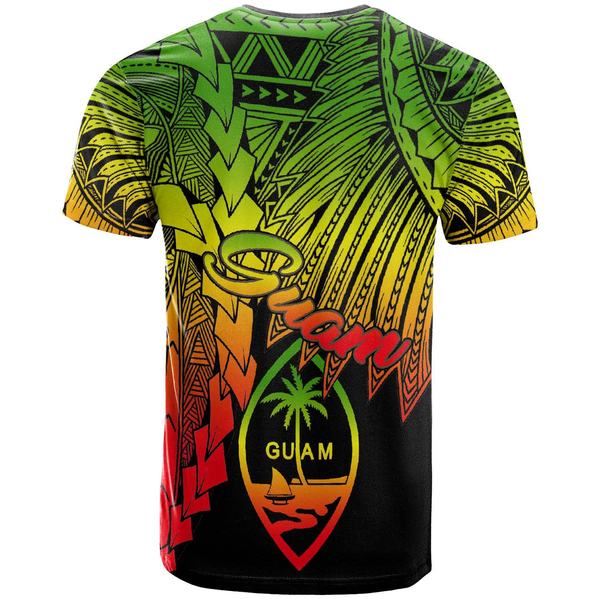 Guam Polynesian Custom T Shirt Tribal Wave Tattoo Reggae - Polynesian Pride