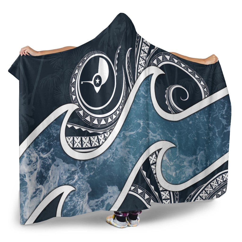 Yap Islands Polynesian Hooded Blanket - Ocean Style - Polynesian Pride