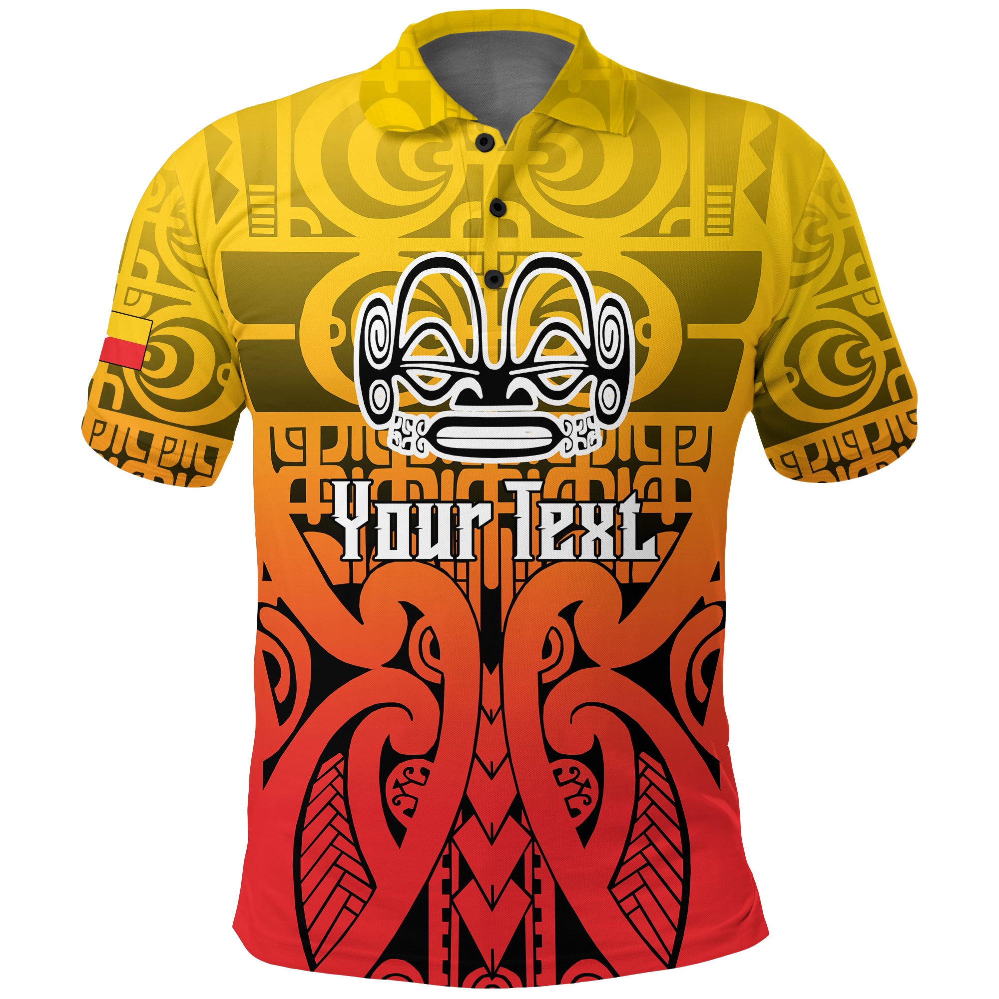 Custom Marquesas Islands Marquesan Tattoo Polo Shirt LT12 Unisex Red - Polynesian Pride
