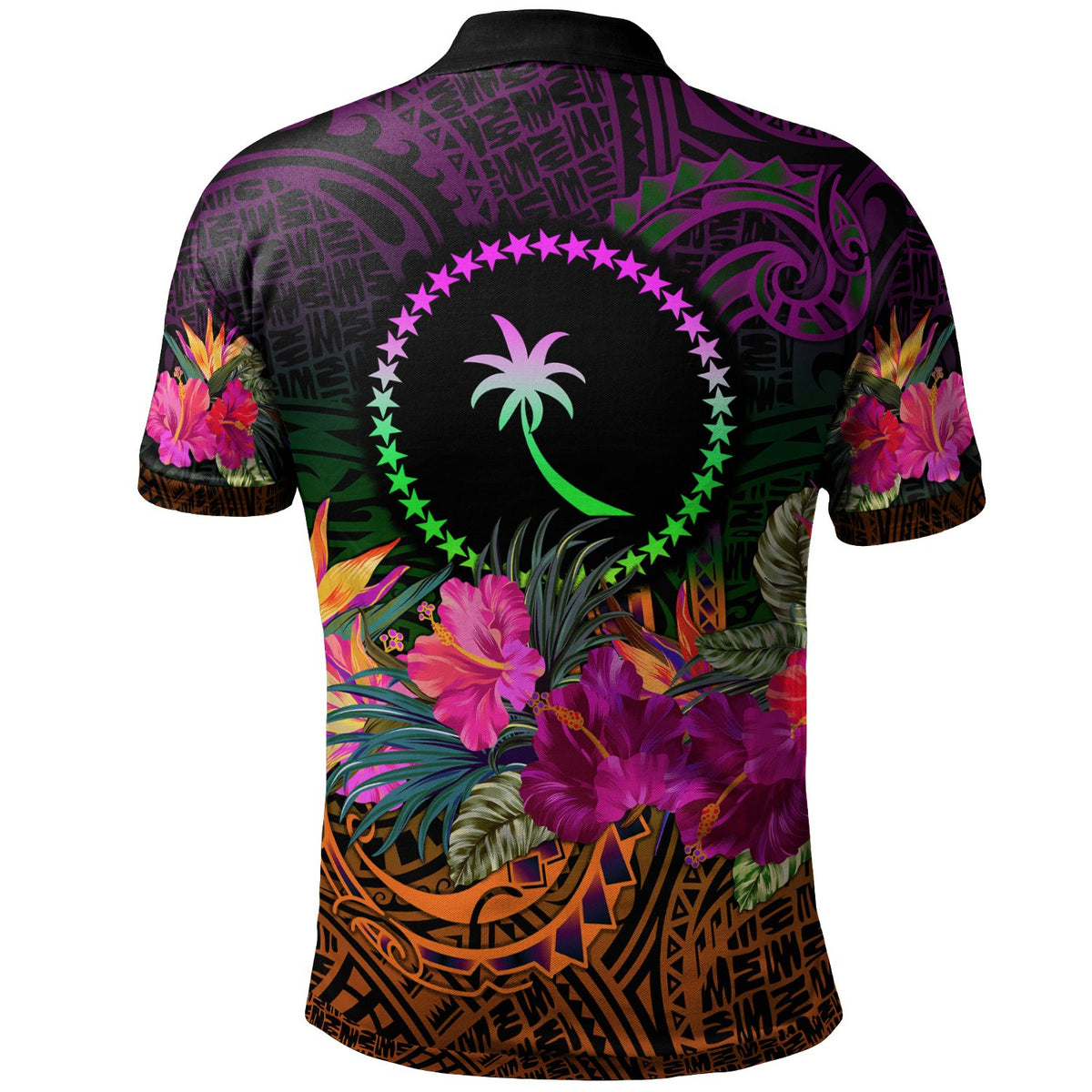 Chuuk Custom Polo Summer Hibiscus - Polynesian Pride