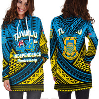 Tuvalu Hoodie Dress 44th Independence Anniversary - Tribal Pattern - LT12 - Polynesian Pride