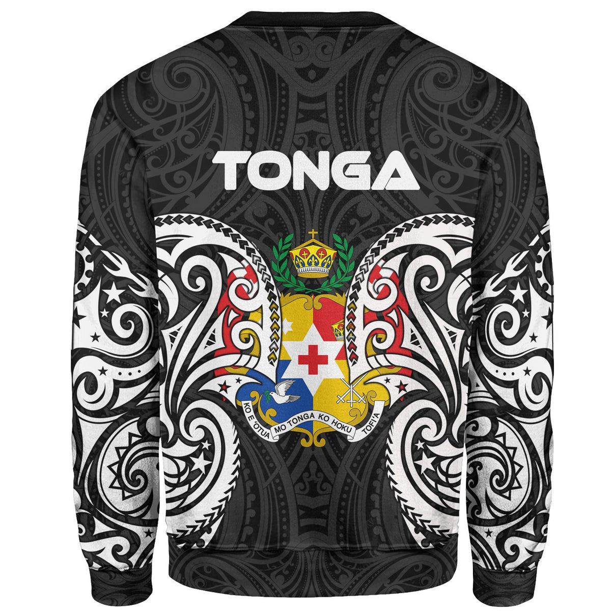 Tonga Polynesian Custom Personalised Sweater - Spirit Style White - Polynesian Pride