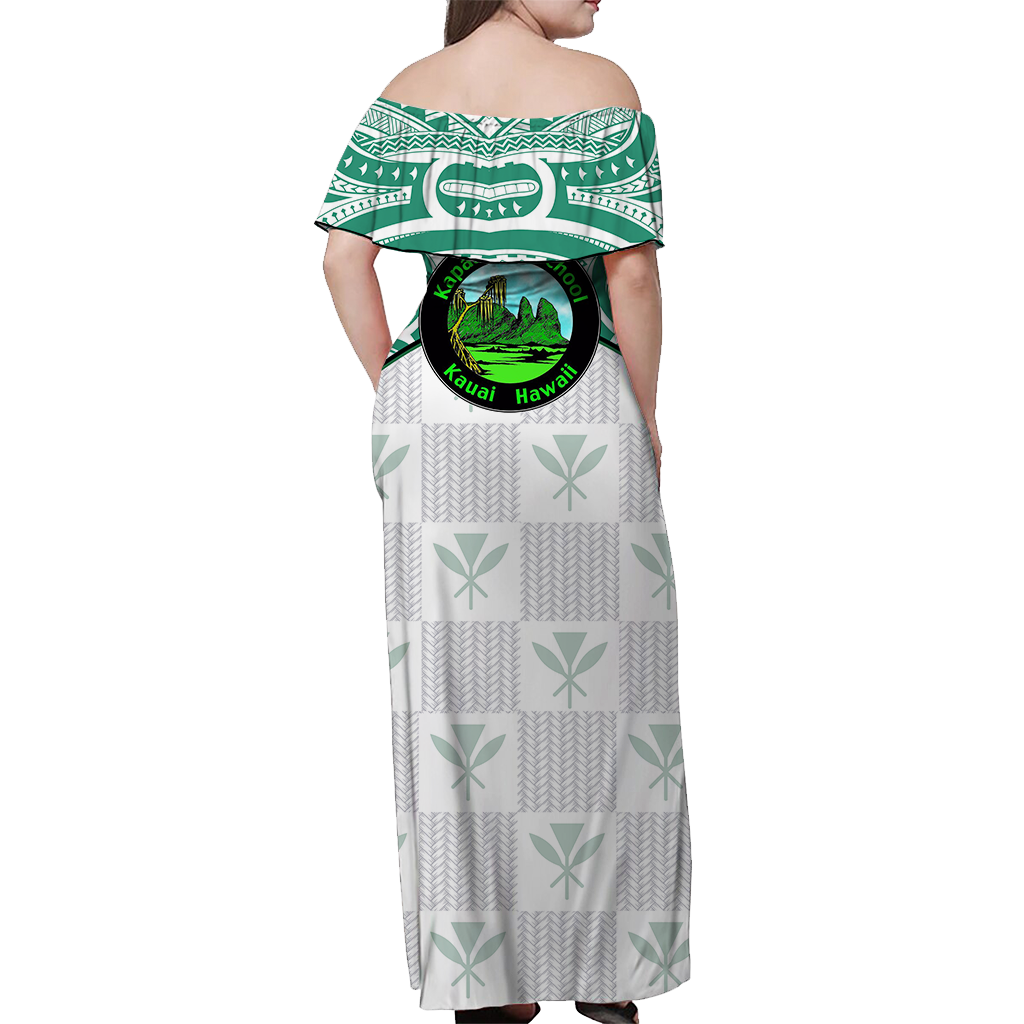 Hawaii Kanaka Kapaa School Off Shoulder Long Dress - LT12 - Polynesian Pride