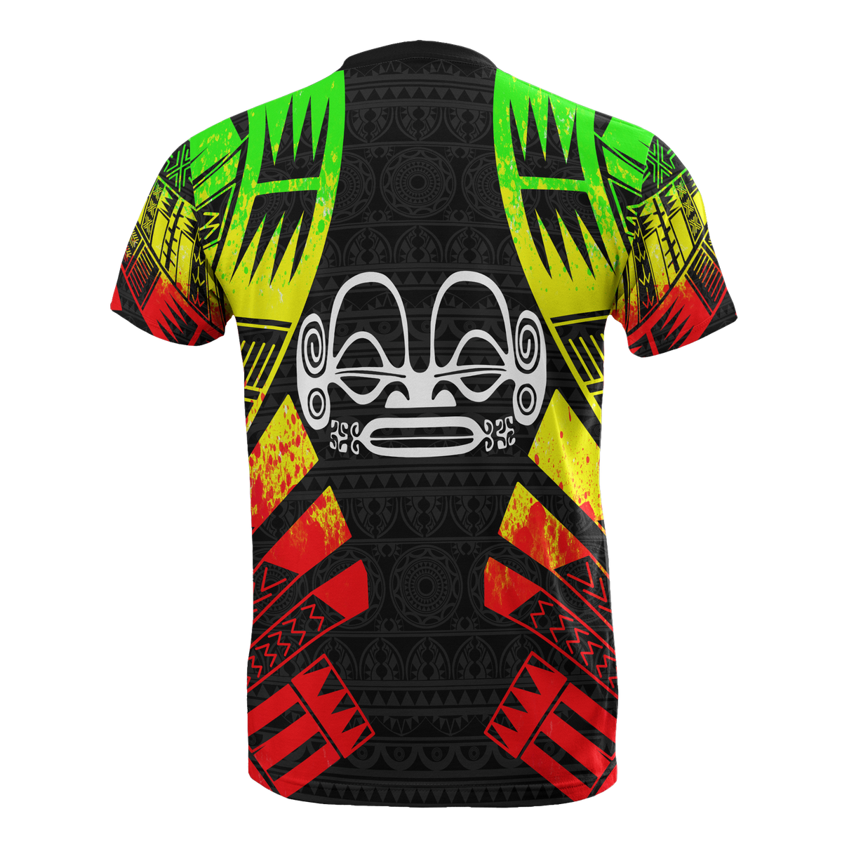 Marquesas Islands T Shirt Marquesas Islands Tiki Face Polynesian Tattoo Reggae Style - Polynesian Pride