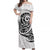 New Zealand Maori Off Shoulder Long Dress Ver.02 LT13 Women White - Polynesian Pride