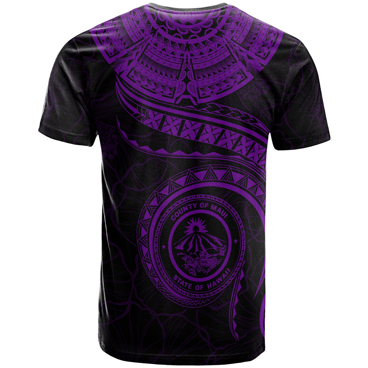 Polynesian Hawaii T Shirt Maui Polynesian Waves (Puple) - Polynesian Pride
