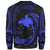 Papua New Guinea Polynesian Custom Personalised Sweater - Blue Tribal Wave - Polynesian Pride