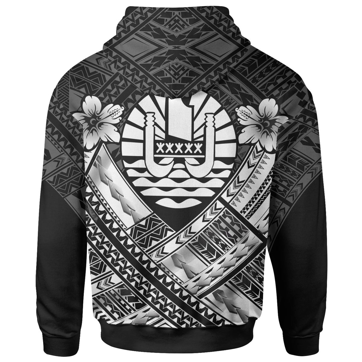 Tahiti Polynesian Hoodie Tahiti White Seal Camisole Hibiscus Style - Polynesian Pride