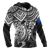 Pohnpei Hoodie Polynesian White Turtle - Polynesian Pride