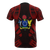 Cook Islands T Shirt Polynesian Coat of Arms Polynesian Tattoo Red Style - Polynesian Pride
