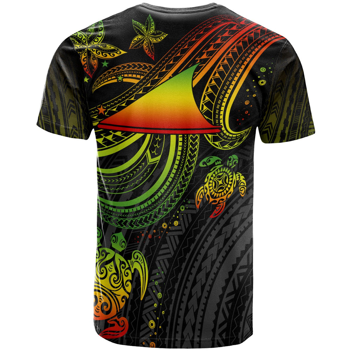 Tokelau Custom T Shirt Reggae Turtle - Polynesian Pride
