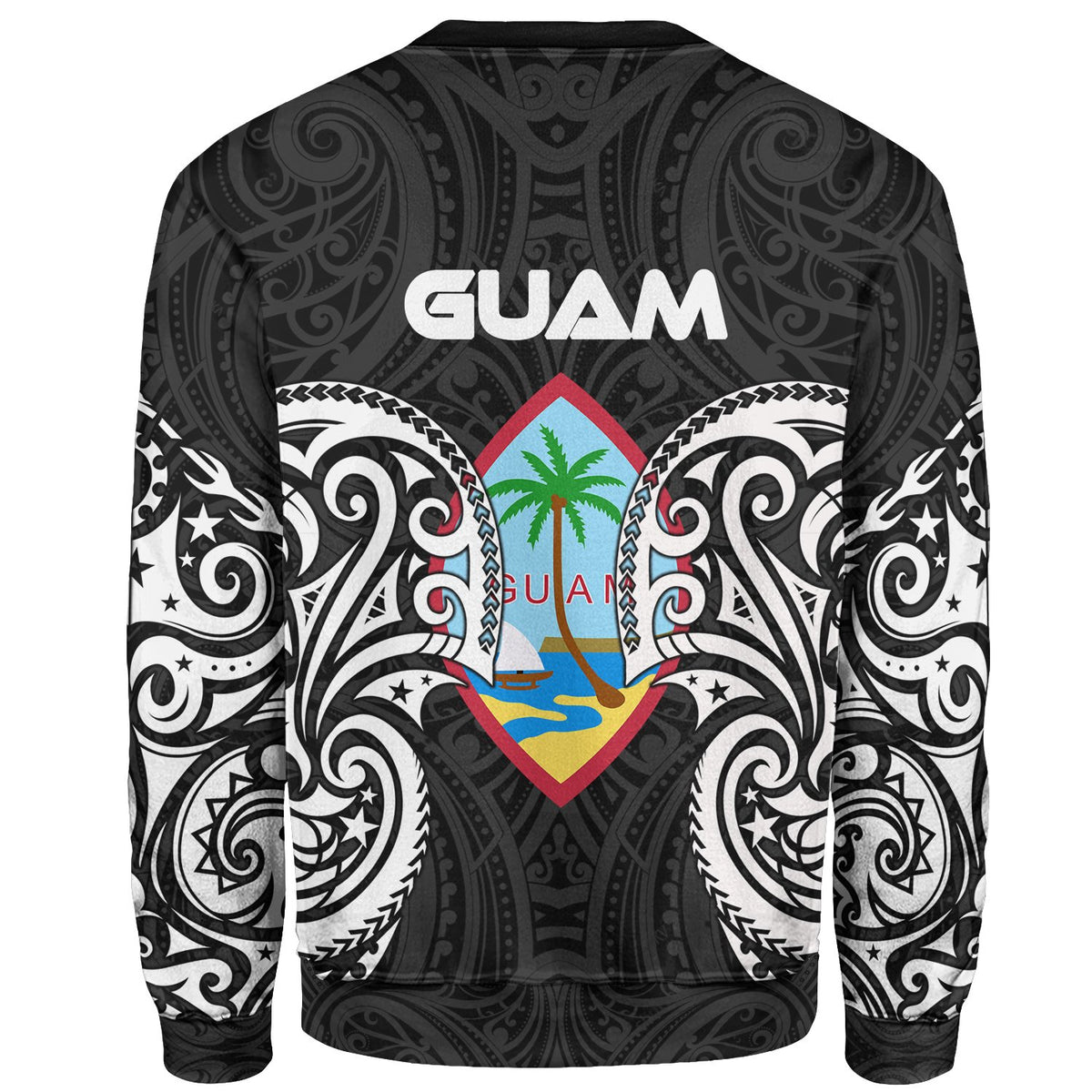 Guam Polynesian Sweater - Spirit Style White - Polynesian Pride