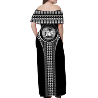 Hawaii Radford High School Off Shoulder Long Dress - LT12 - Polynesian Pride