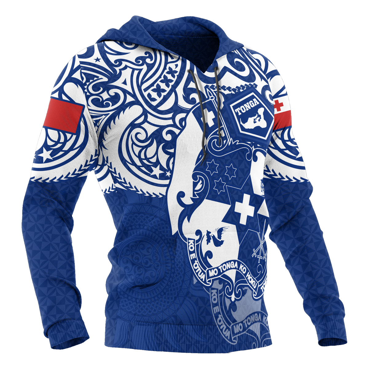 Tonga Polynesian Hoodie Tongan Pride (Bright Blue) - Polynesian Pride