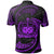 Samoa Polynesian Custom Polo Shirt Purple Tribal Wave - Polynesian Pride