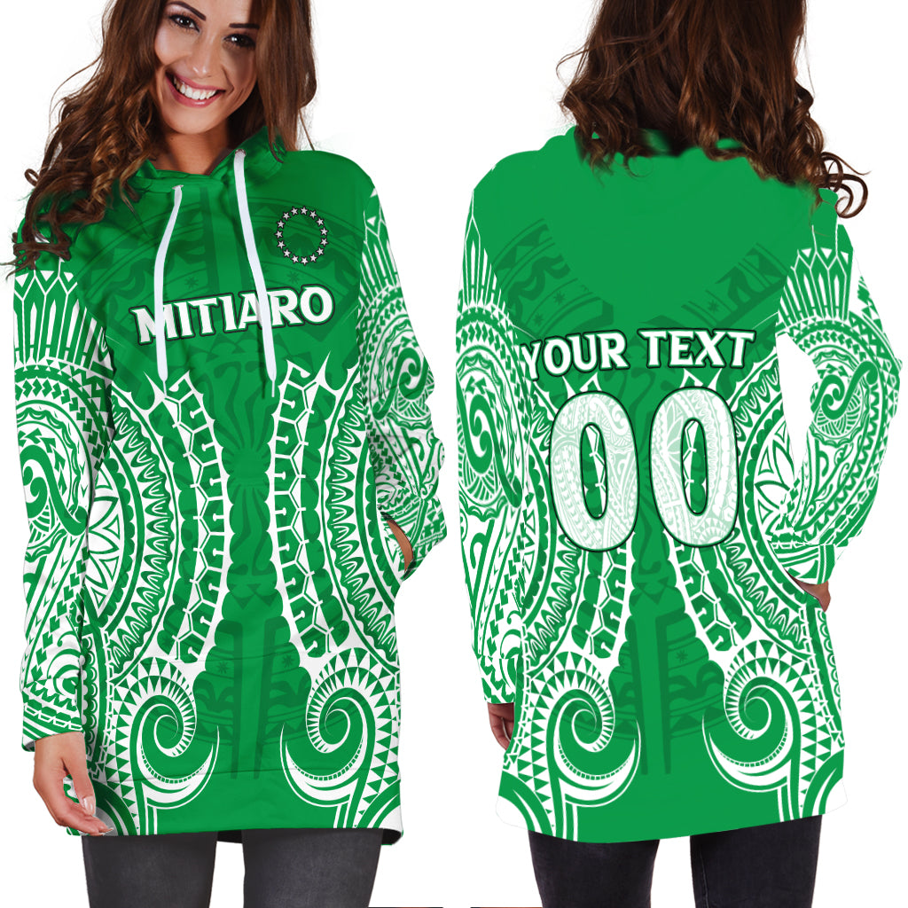 (Custom Personalised) Cook Islands Mitiaro Hoodie Dress - Tribal Pattern - LT12 - Polynesian Pride