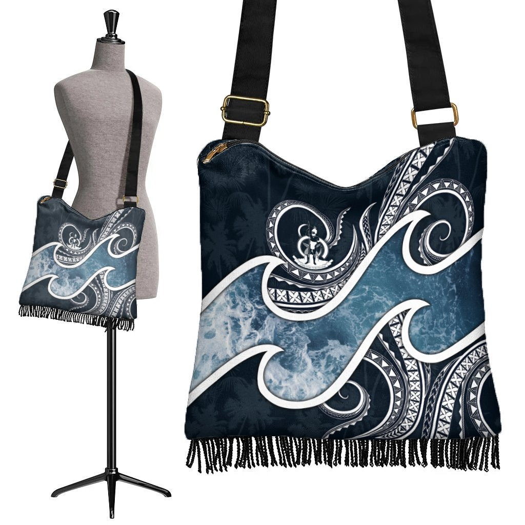 Vanuatu Polynesian Boho Handbag - Ocean Style One Style One Size Blue - Polynesian Pride