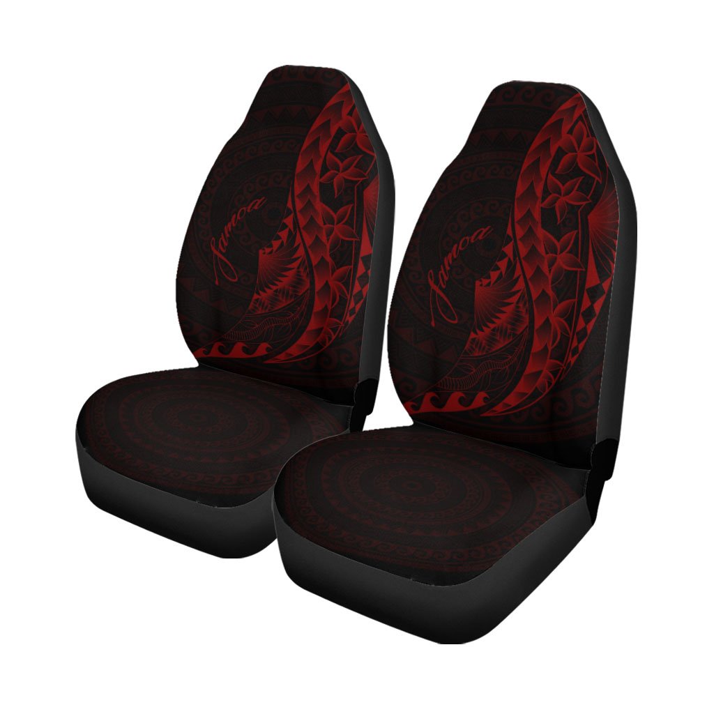 Samoa Car Seat Covers - Polynesian Pattern Style Red Color - Polynesian Pride