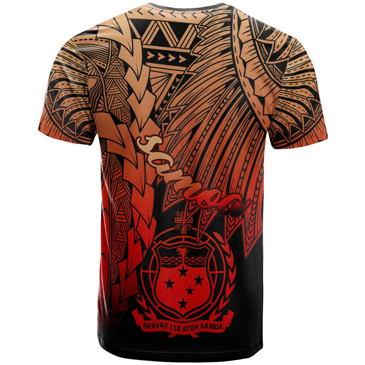 Samoa Polynesian Custom T shirt Tribal Wave Tattoo Red Ver 2 - Polynesian Pride