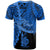 New Caledonia Polynesian T Shirt Tribal Wave Tattoo Blue - Polynesian Pride