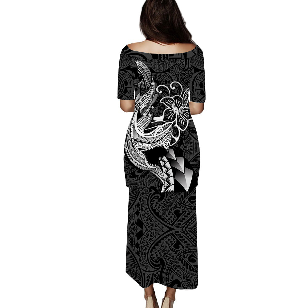 Polynesian Shark Tattoo Hawaii Tribal Puletasi Dress - LT12 - Polynesian Pride