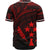 Kosrae State Baseball Shirt - Red Color Cross Style - Polynesian Pride
