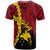 Papua New Guinea Polynesian Custom T Shirt Tribal Wave Tattoo Flag Color - Polynesian Pride