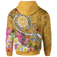 Tahiti Hoodie Turtle Plumeria (Gold) - Polynesian Pride