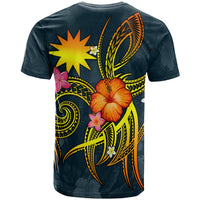 Nauru Polynesian Custom T Shirt Legend of Nauru (Blue) - Polynesian Pride