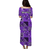 Fiji Puletasi Dress Vintage Hibiscus Fabric Pattern Ver.02 LT14 - Polynesian Pride