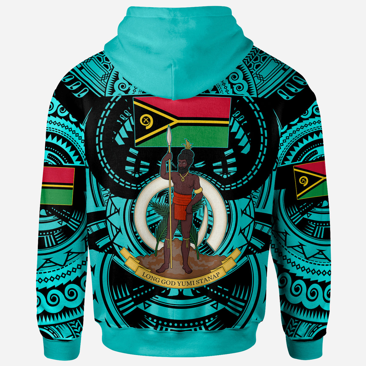 Vanuatu Hoodie Vanuatu Polynesian Culture Pride Turquoise Hoodie LT10 - Polynesian Pride